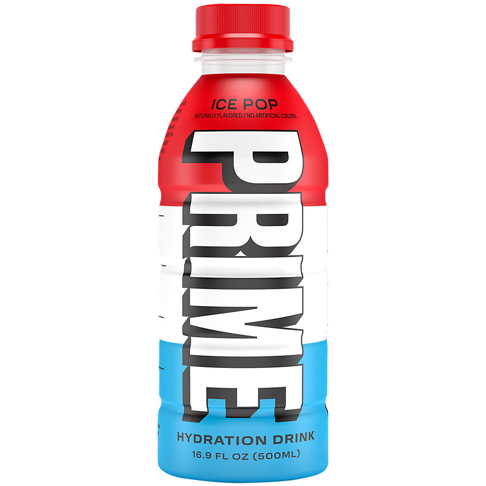 Prime Hydration with BCAA Blend for Muscle Recovery Ice Pop (12 Drinks, 16.9 Fl Oz. Each)
