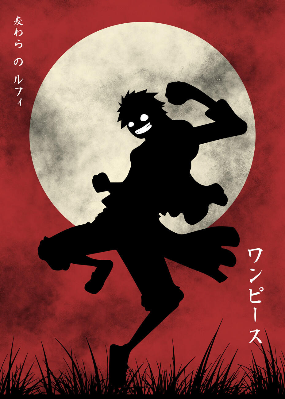 Luffy the straw hat Wall Mural