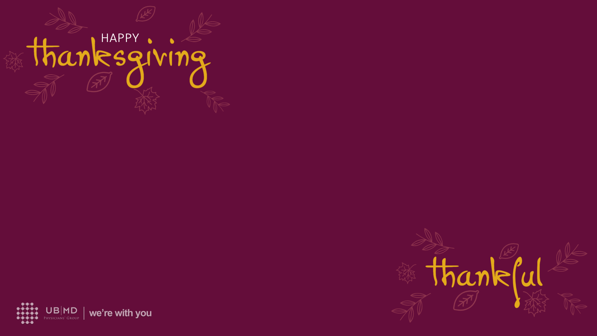 Thanksgiving Virtual Background Physicians' Group