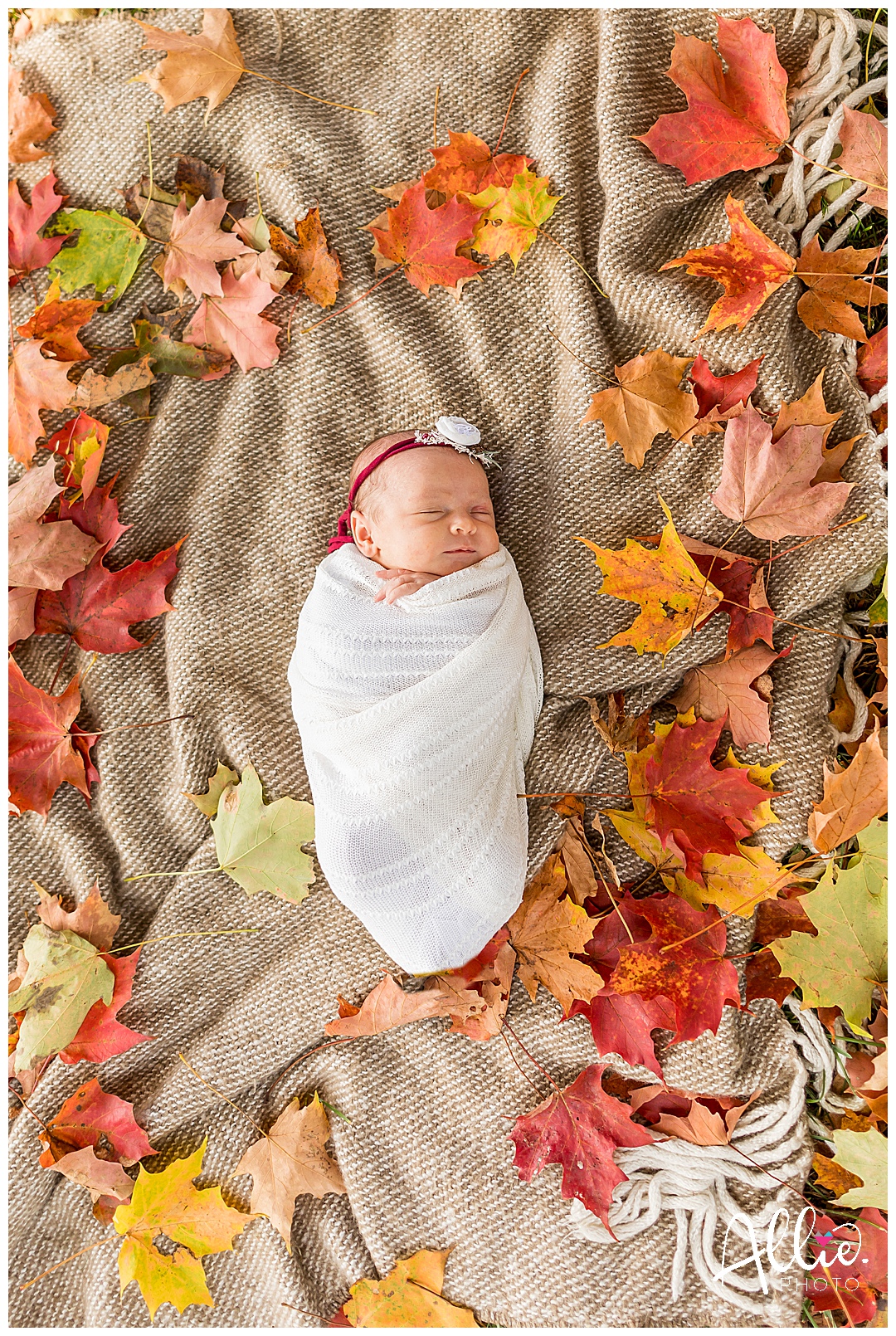 Fall Outdoor Newborn Photo
