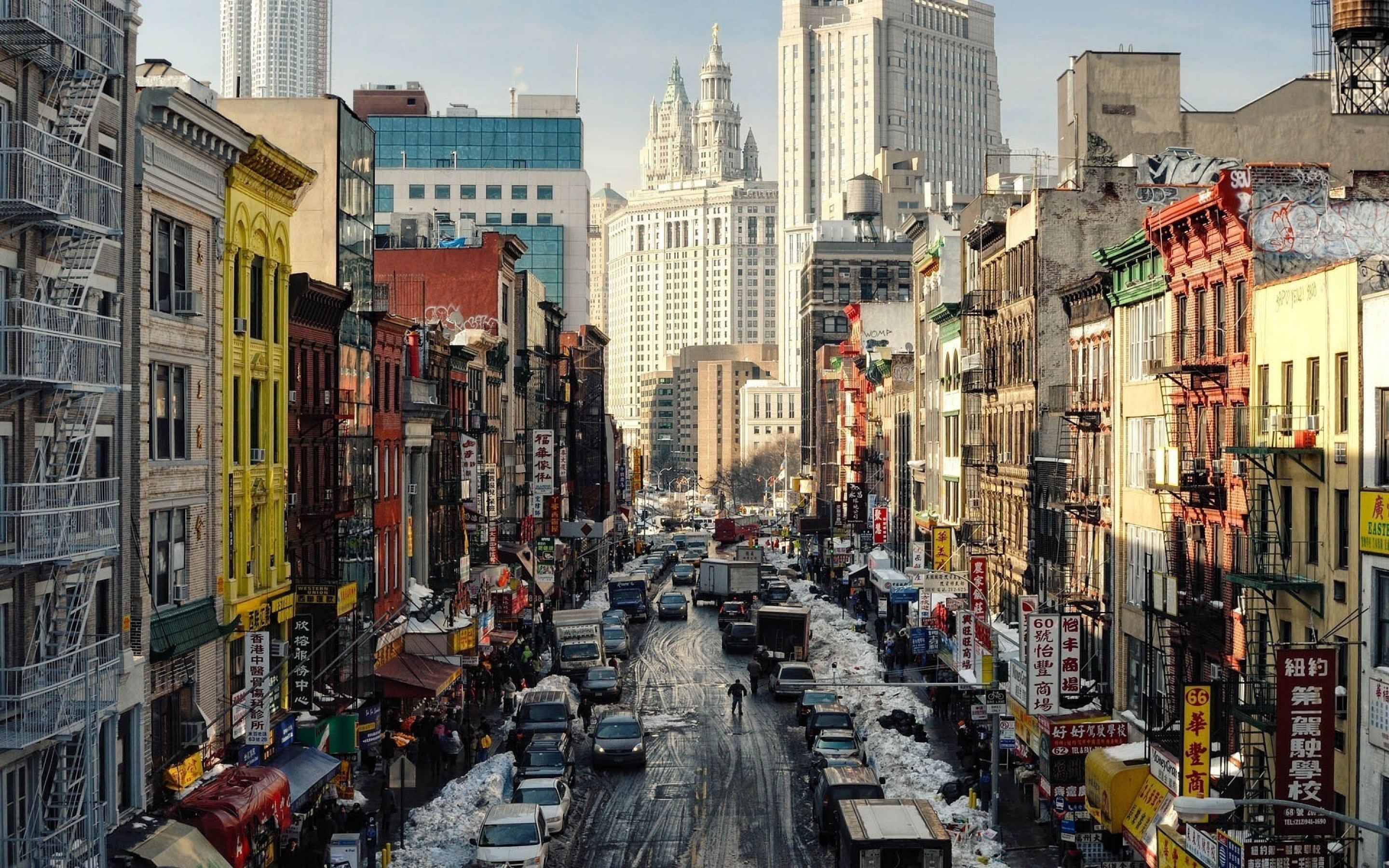 New York Street NY USA MacBook Air Wallpaper Download
