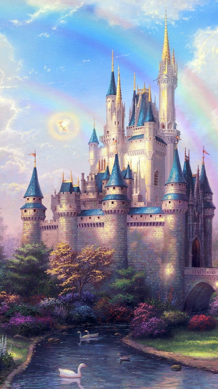 Fantasy Castle Illustration Cute Disney Wallpaper