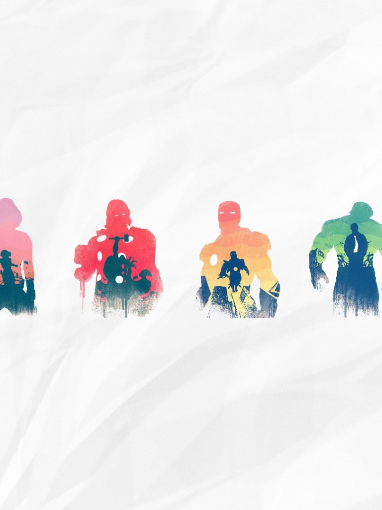 The Avengers Silhouettes iPad mini wallpaper