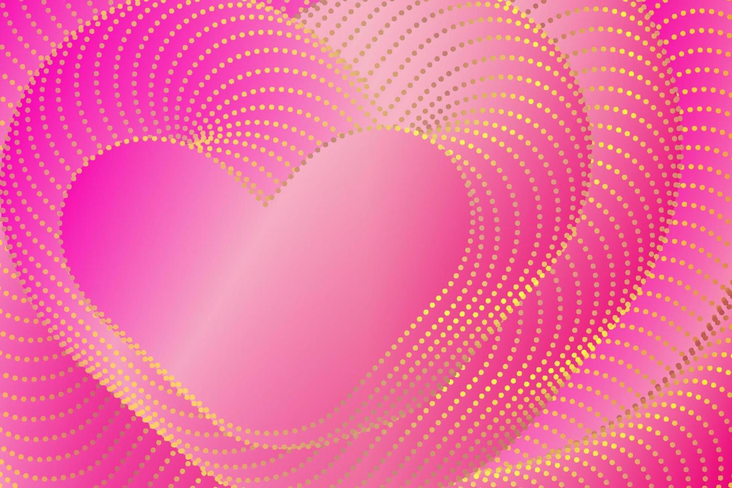 Blend Gradient Heart Over Blue Fluid Swirl Effect Background with golden dot