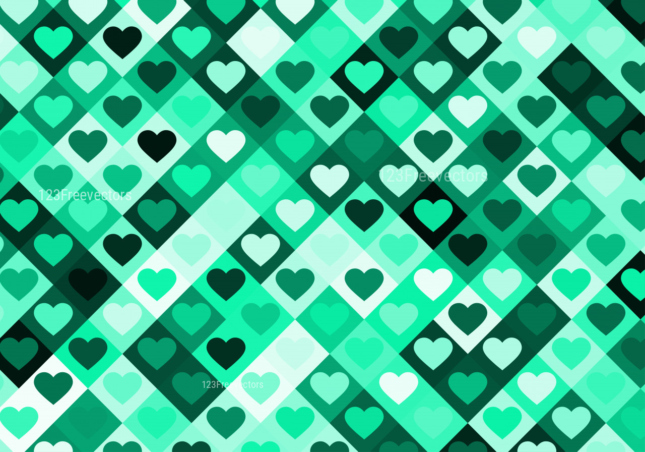 Mint Green Heart Wallpaper Background