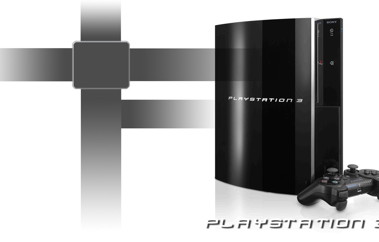 Wallpaper White, Black, Background, PS Playstation Joystick, Console Image For Desktop, Section Hi Tech