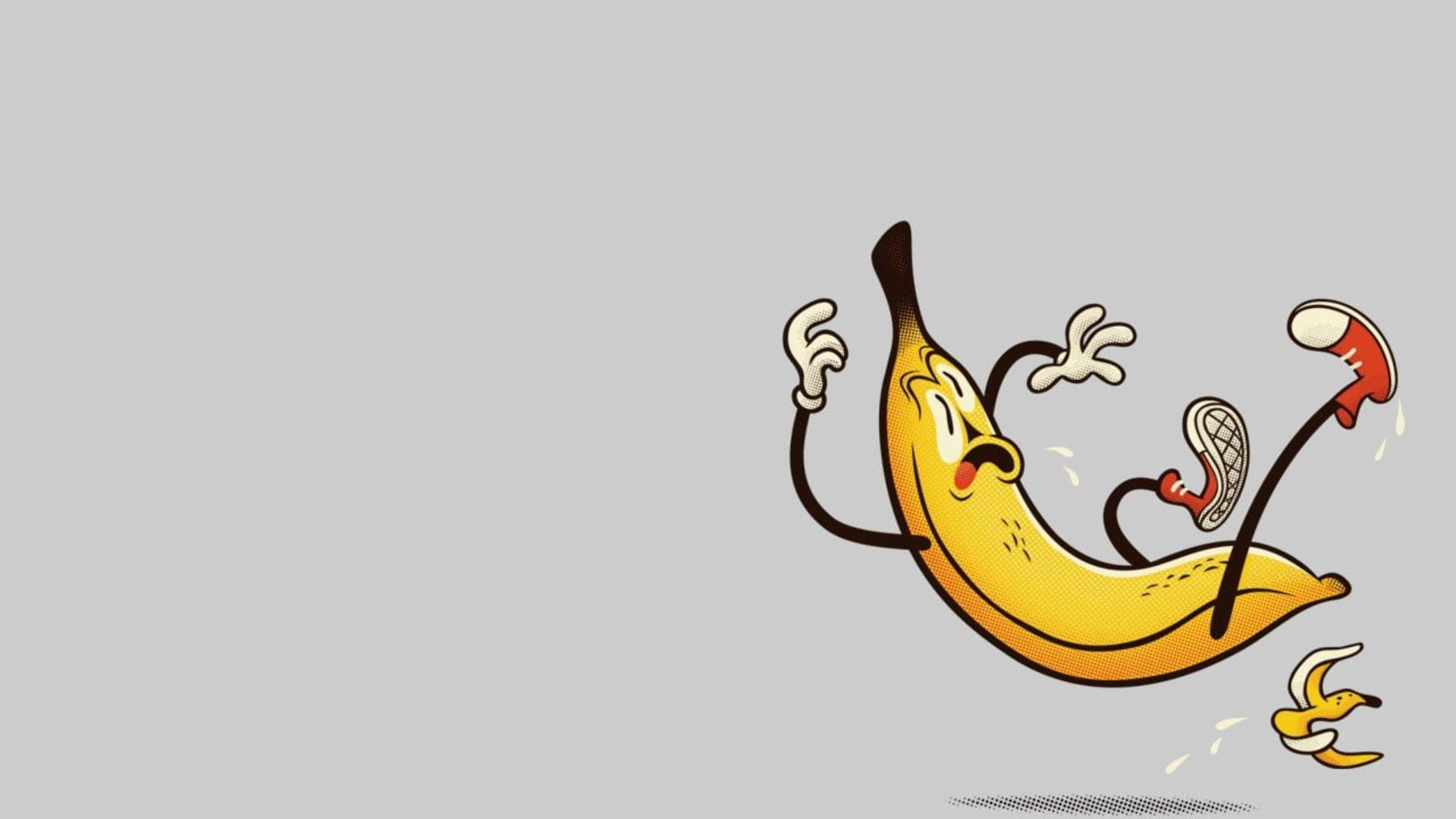 Download Slipping Banana Cartoon Wallpaper