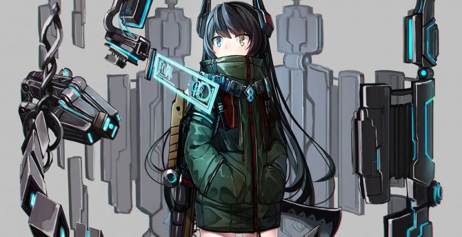 Anime girl, original, soldier wallpaper, HD image, picture, background, c0ecc1