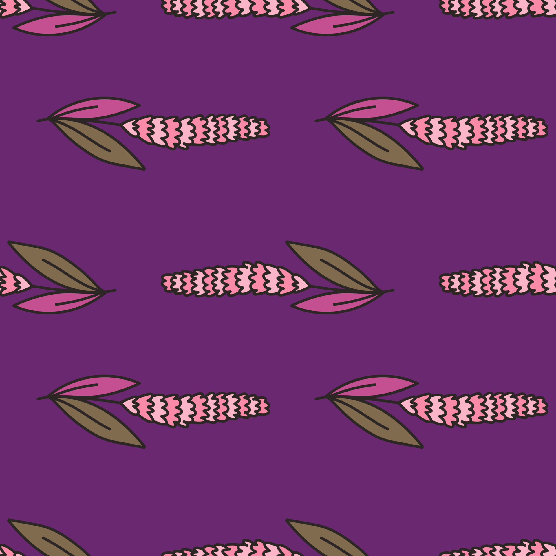 Lavender flower seamless pattern. Creative floral wallpaper. Simple cute plants endless backdrop