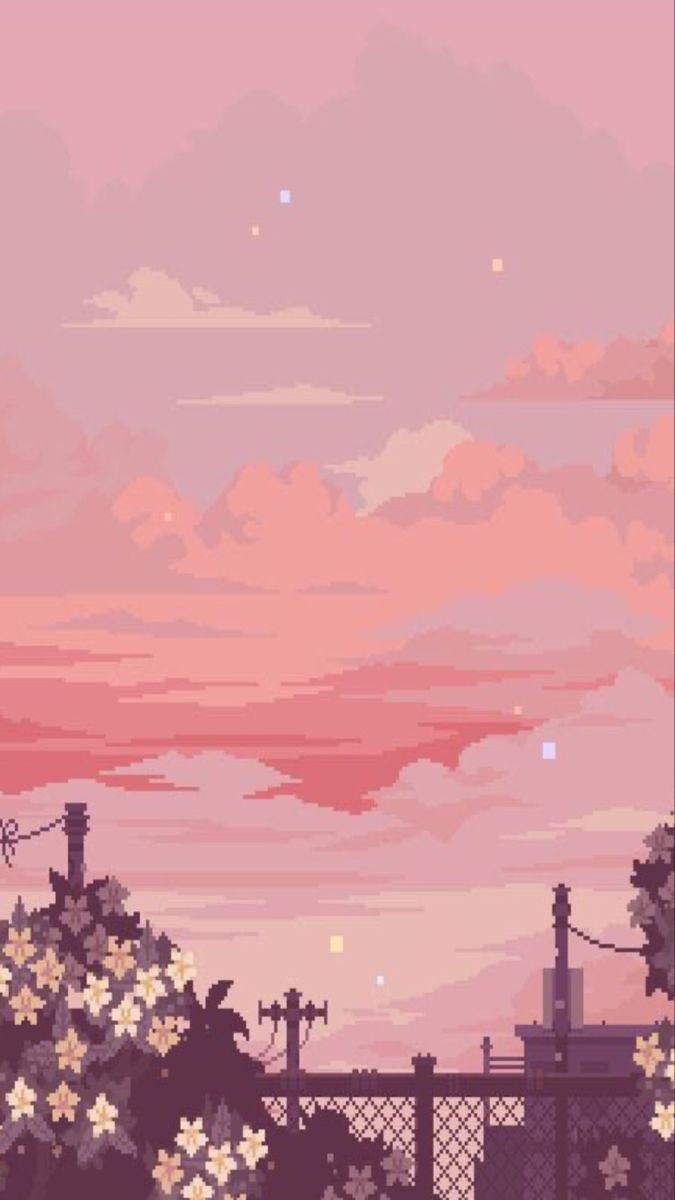 Pink Sky Anime. Wallpaper fofinho, Ilustração de paisagem, Wallpaper bonitos