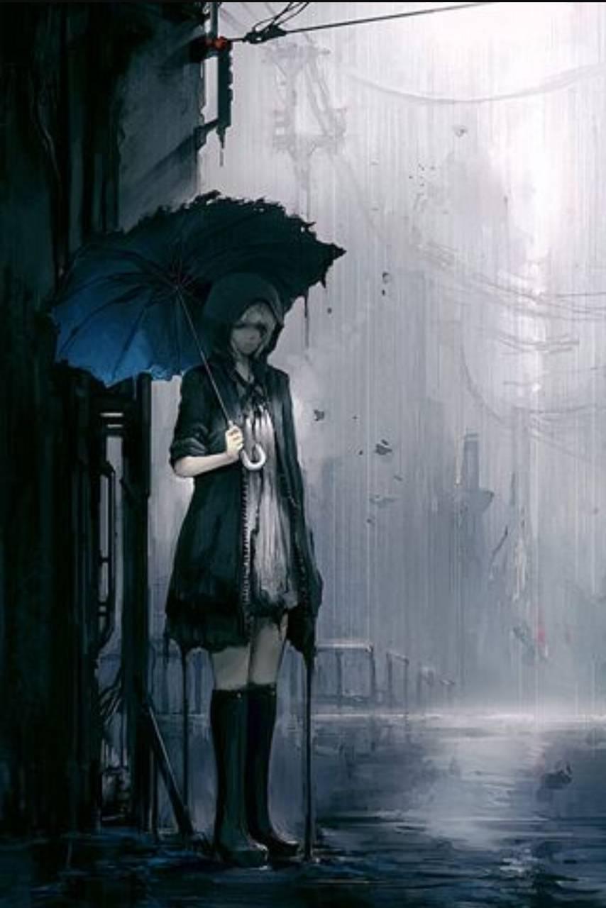 Sad Girl in Rain Wallpaper Free Sad Girl in Rain Background