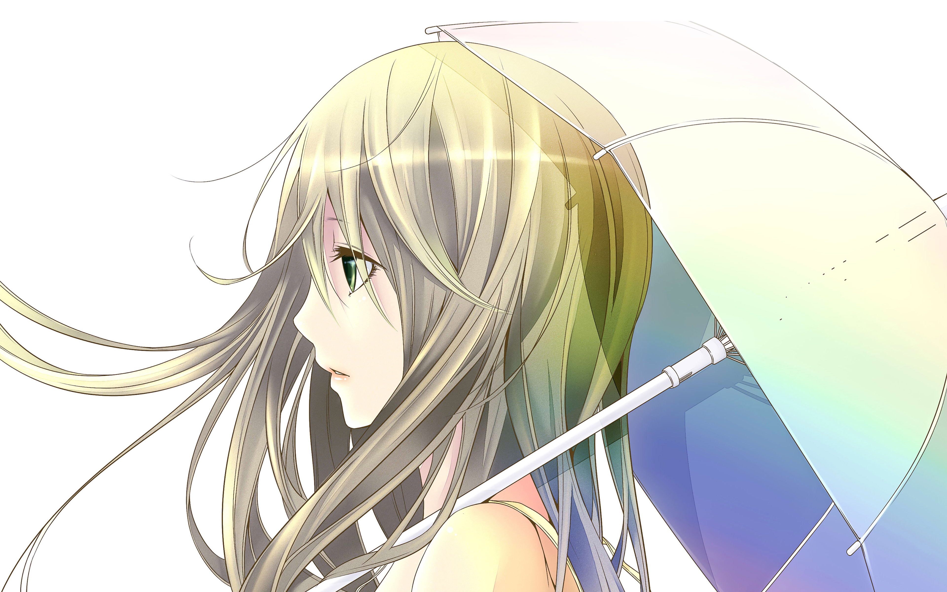 Umbrella Girl Anime Illust Art Wallpaper