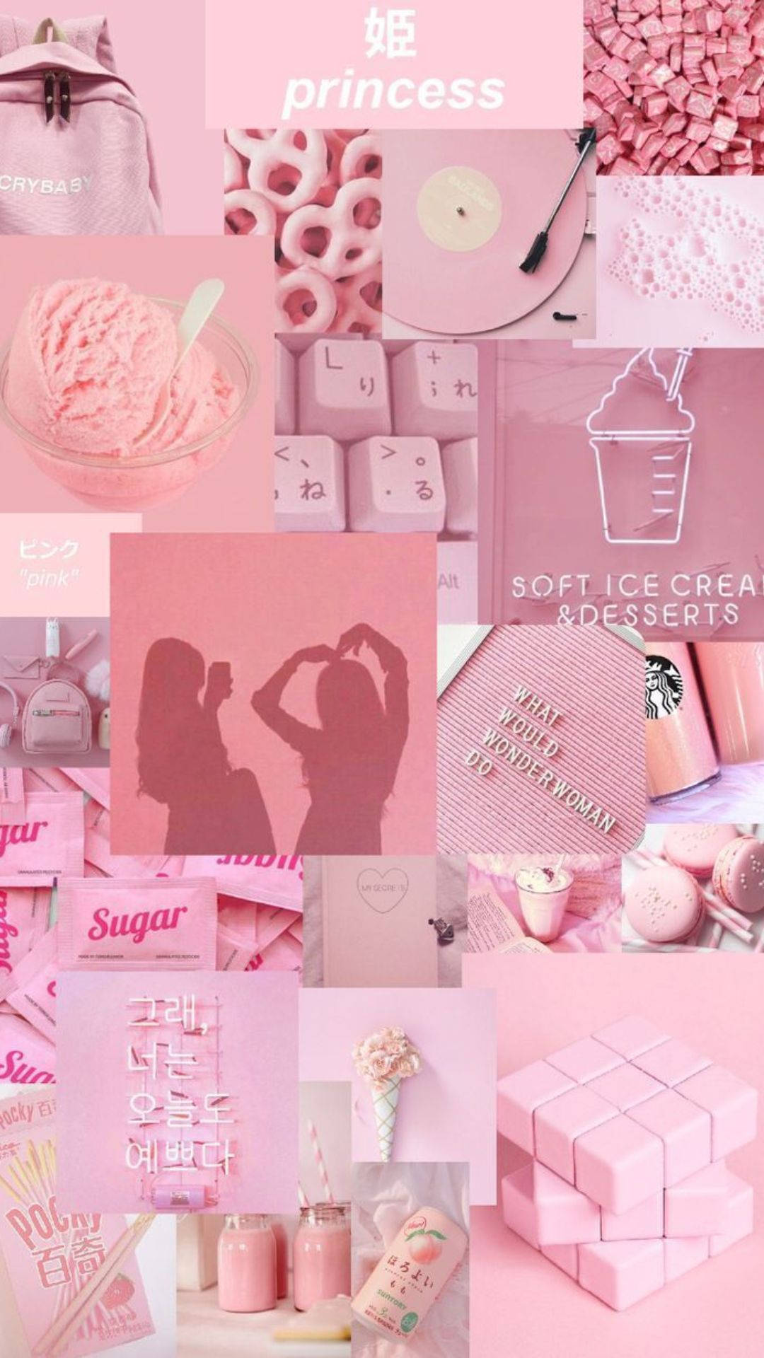 Light Pink Aesthetic Collage Wallpapers Wallpaper Cave