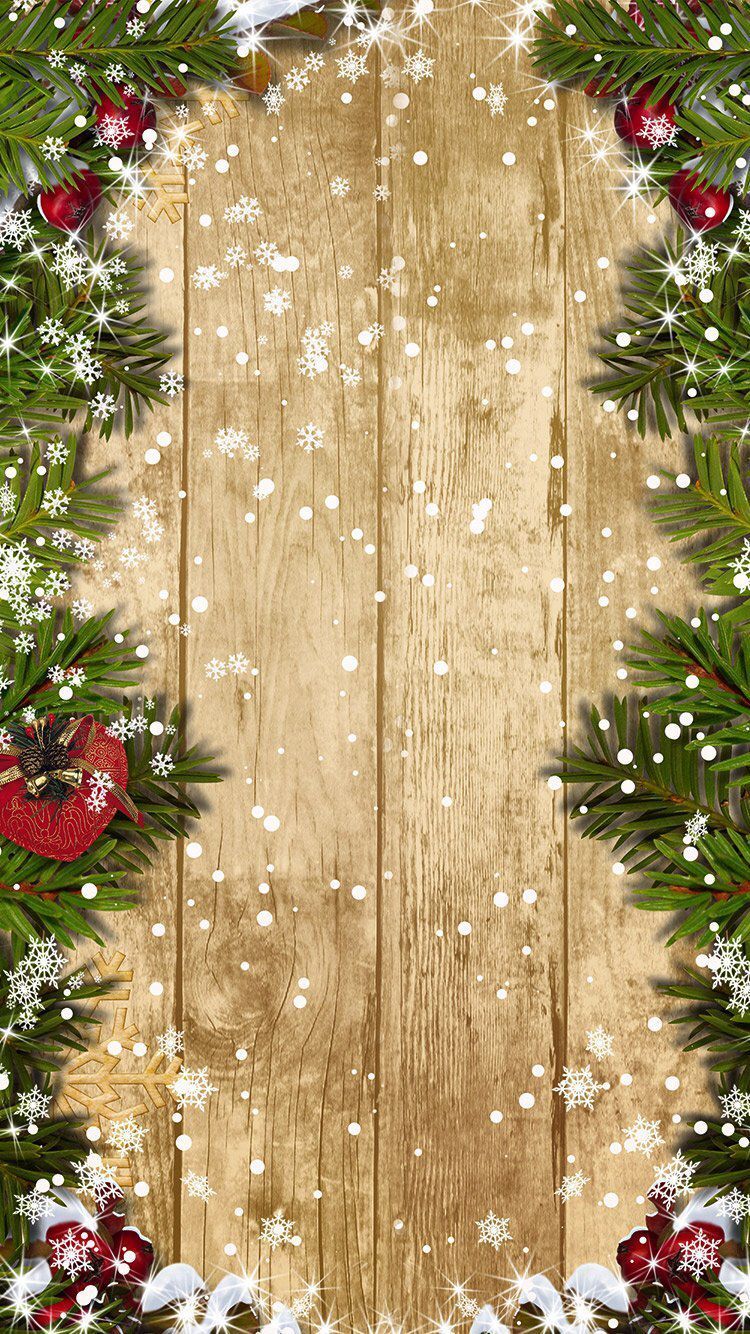 Rustic Christmas iPhone Wallpaper