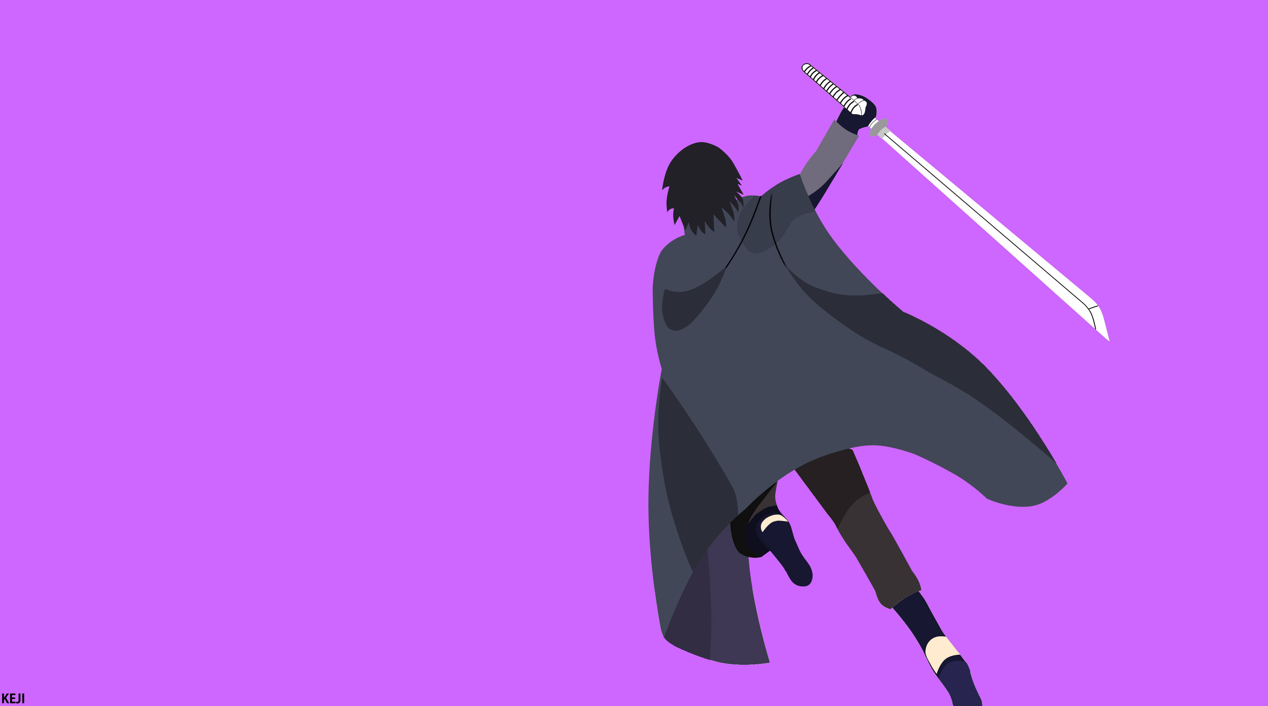 Download Sasuke Uchiha 4k With Cape And Sword Wallpaper
