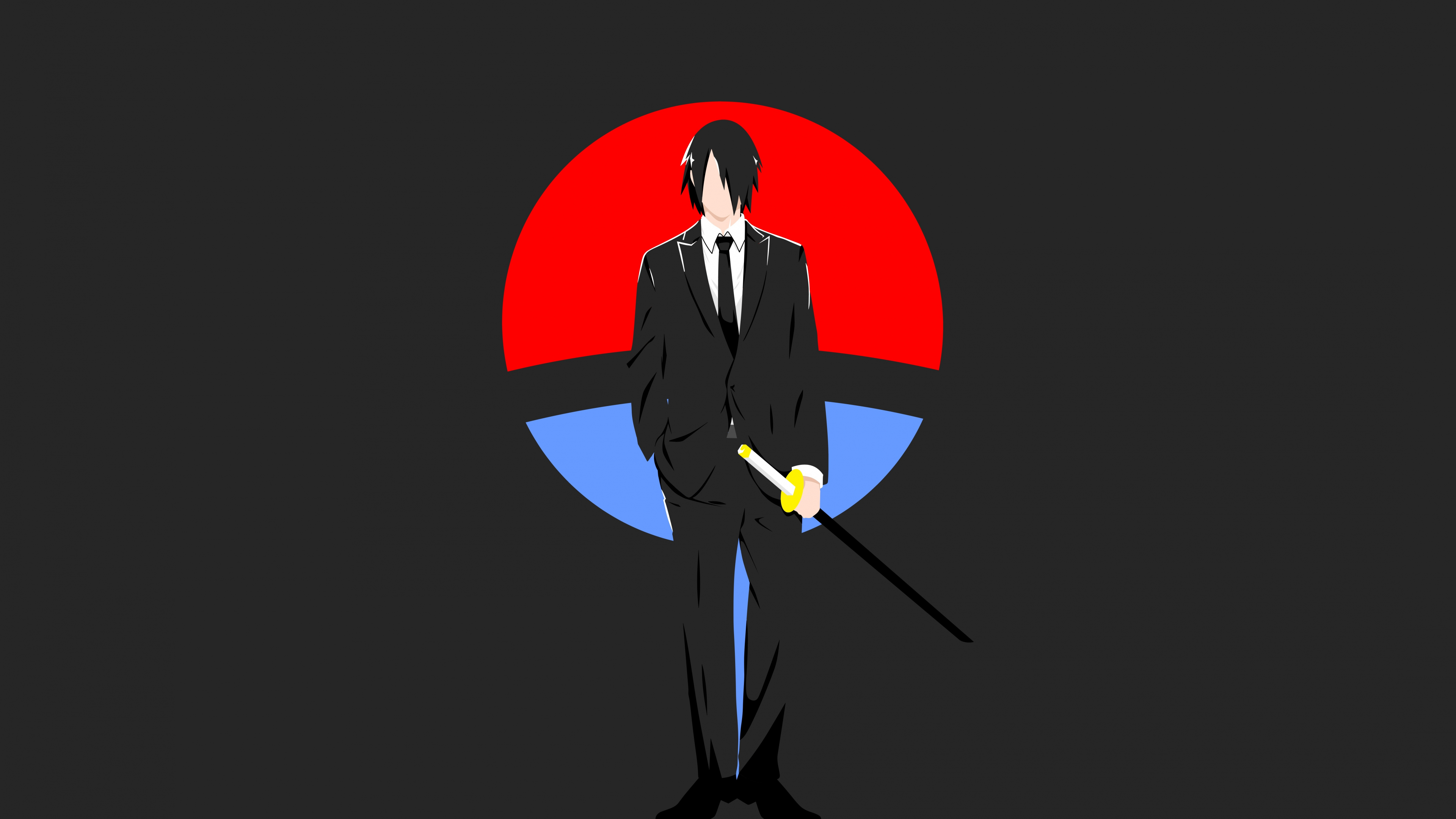 Download wallpaper 3840x2160 minimal, sasuke uchiha, naruto, anime 4k wallpaper, uhd wallpaper, 16:9 widescreen 3840x2160 HD background, 15410