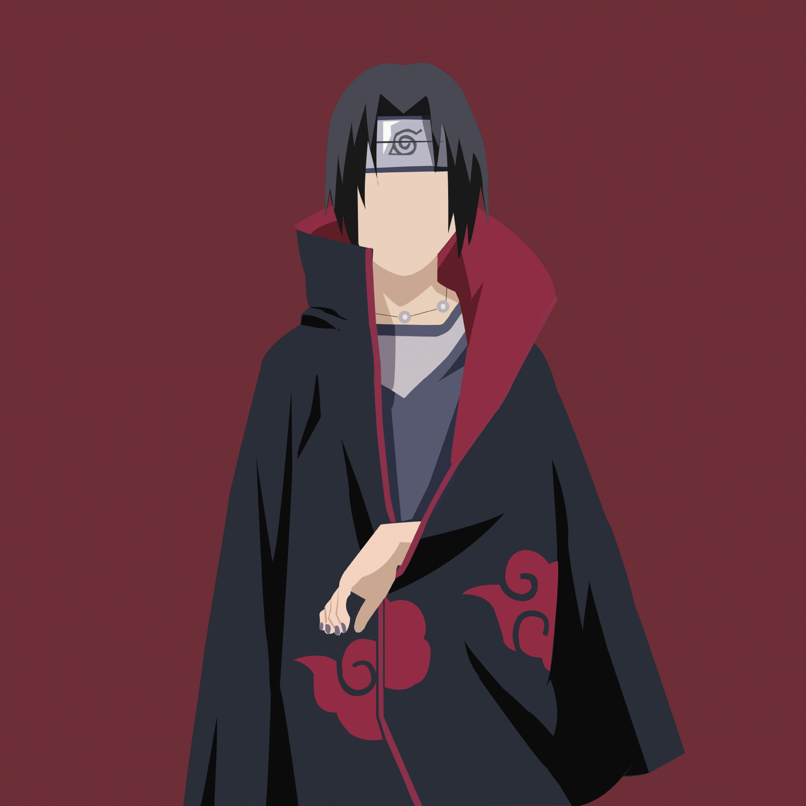 Itachi Uchiha Wallpaper 4K, Naruto, Minimal art, 5K, 8K, Minimal