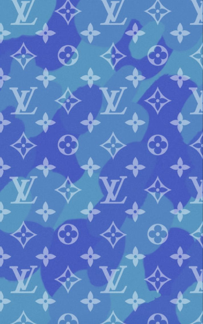 Shades of blue Louis Vuitton. Louis vuitton iphone wallpaper, iPhone wallpaper pattern, Floral wallpaper iphone