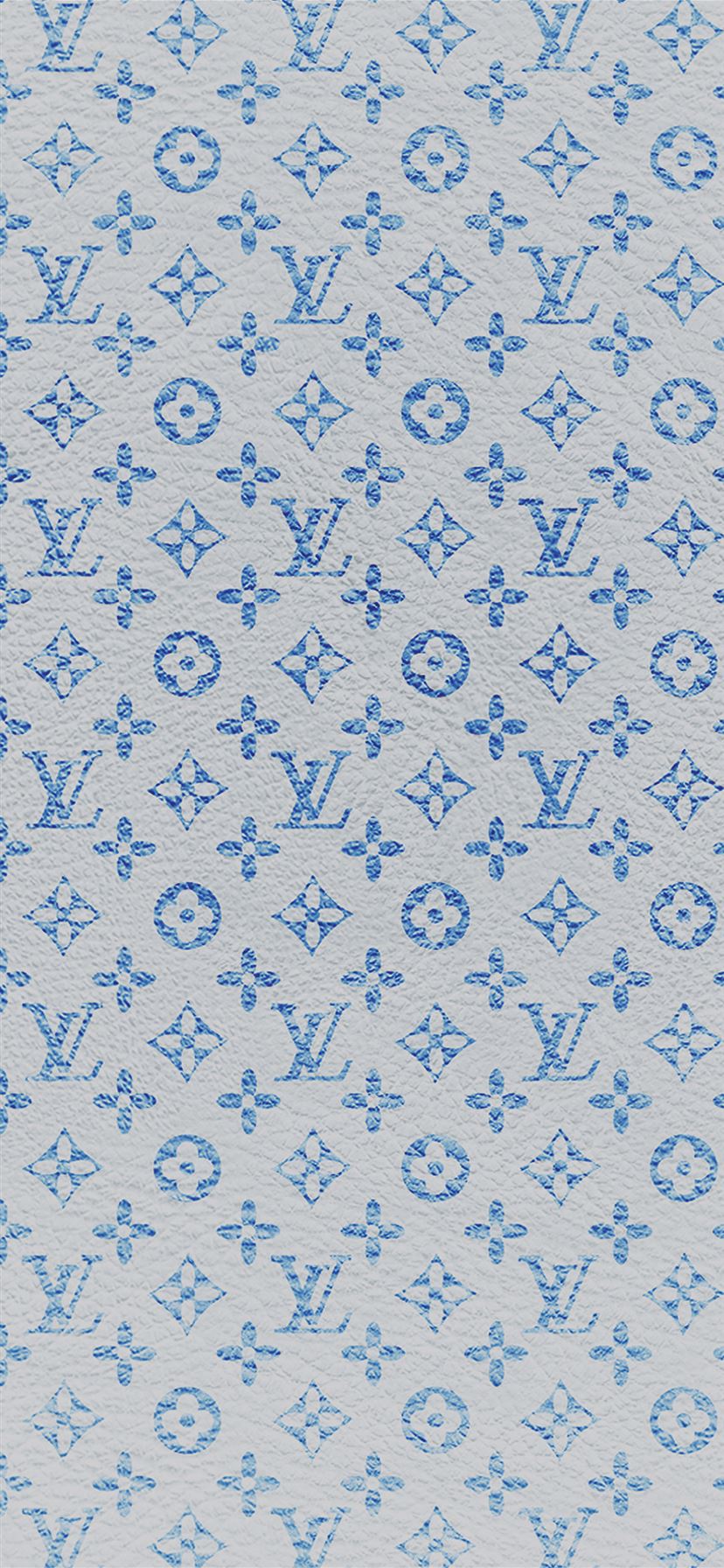 Louis Vuitton blue pattern art iPhone X Wallpaper Free Download
