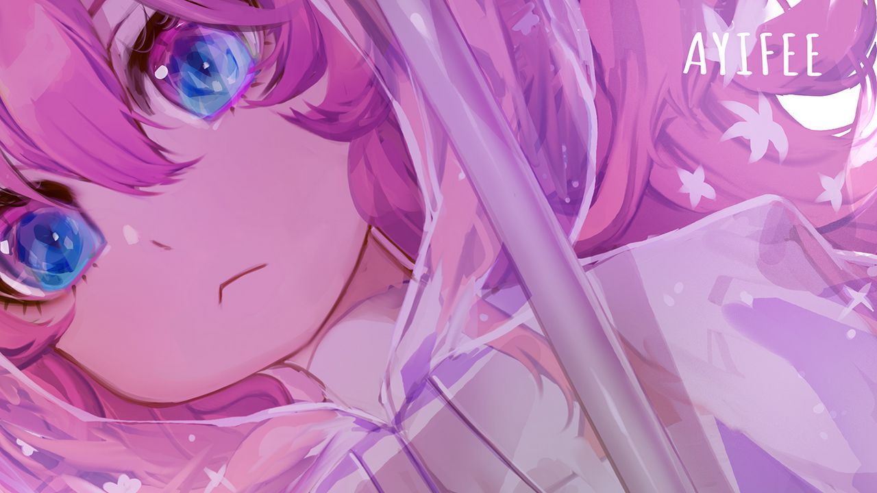 Wallpaper girl, sad, anime, pink hd, picture, image