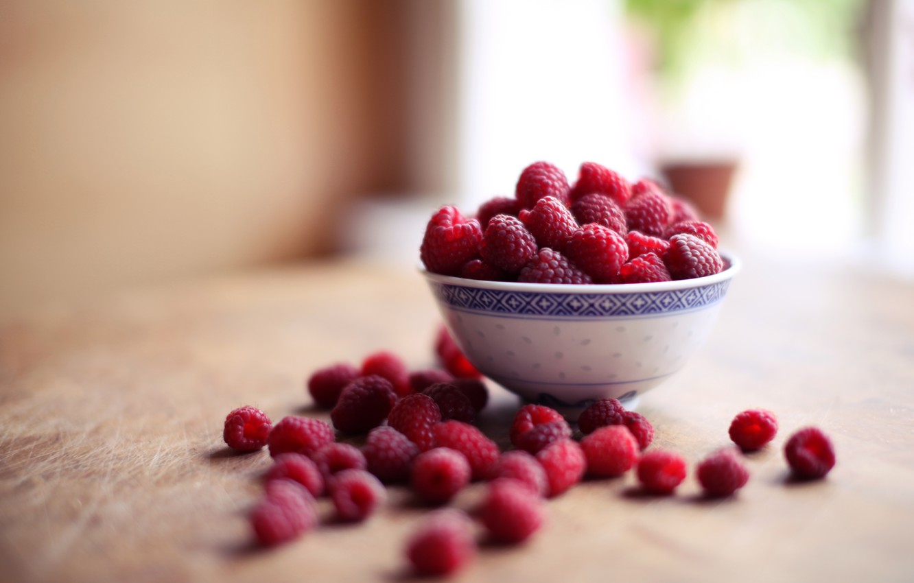 Wallpaper berries, raspberry, red, fruit image for desktop, section еда
