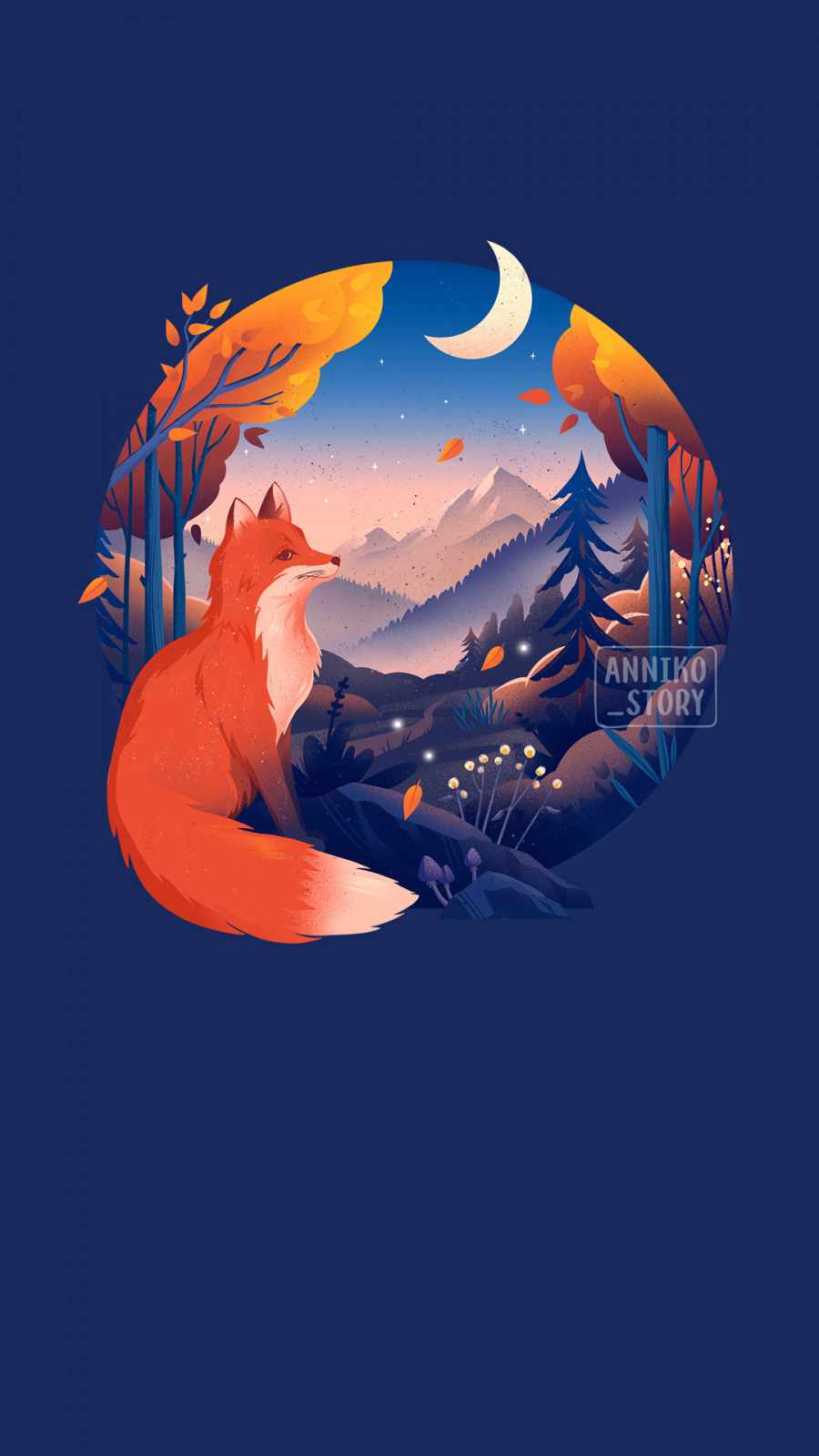 Autumn Fox Magic Forest IPhone 13 Wallpaper Wallpaper, iPhone Wallpaper