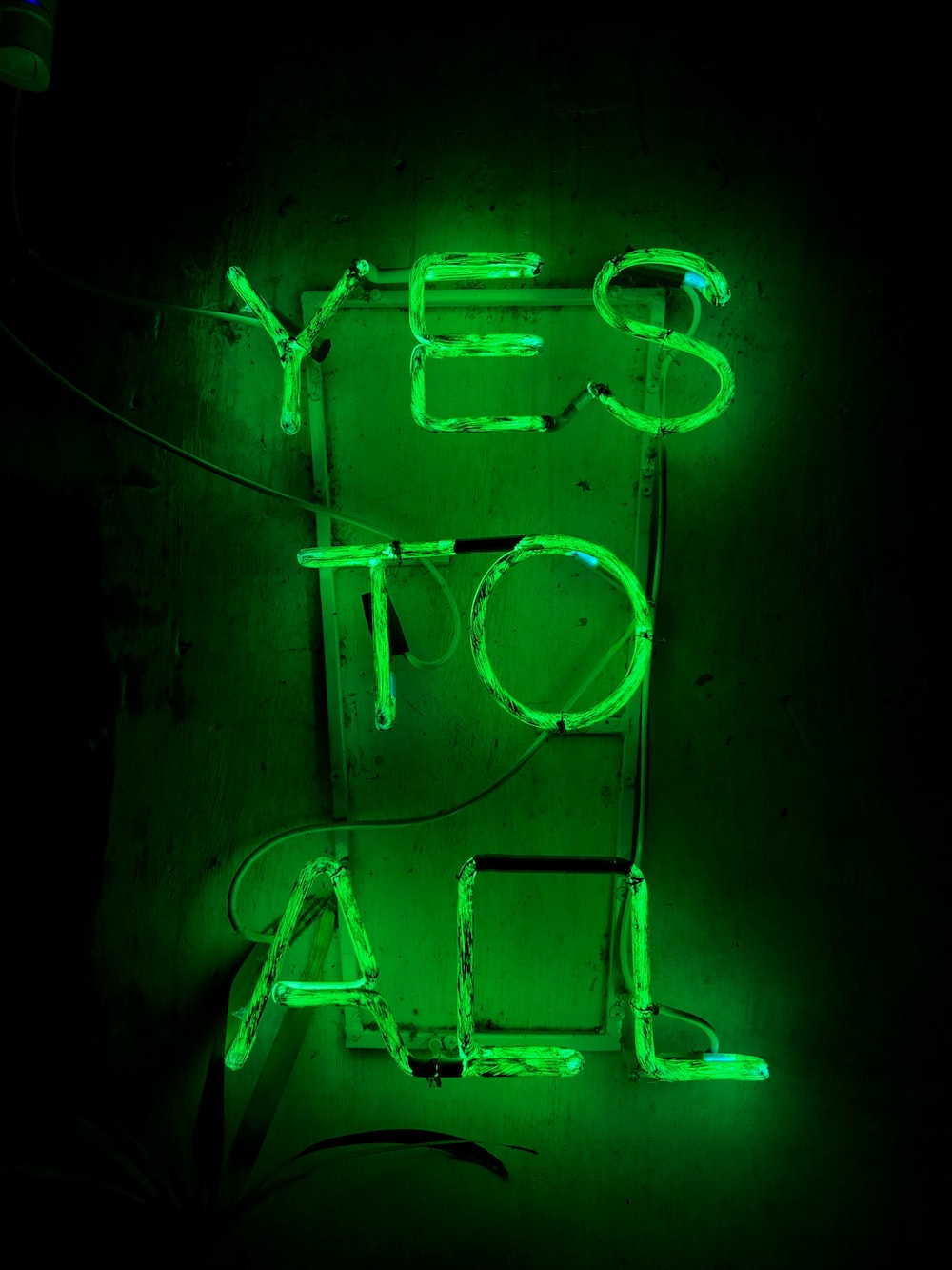 Green Neon Sign Picture. Download Free Image