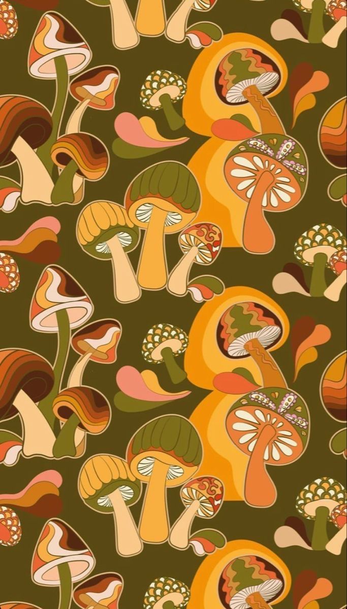 creative inspo. Hippie wallpaper, Mushroom wallpaper, Phone wallpaper patterns