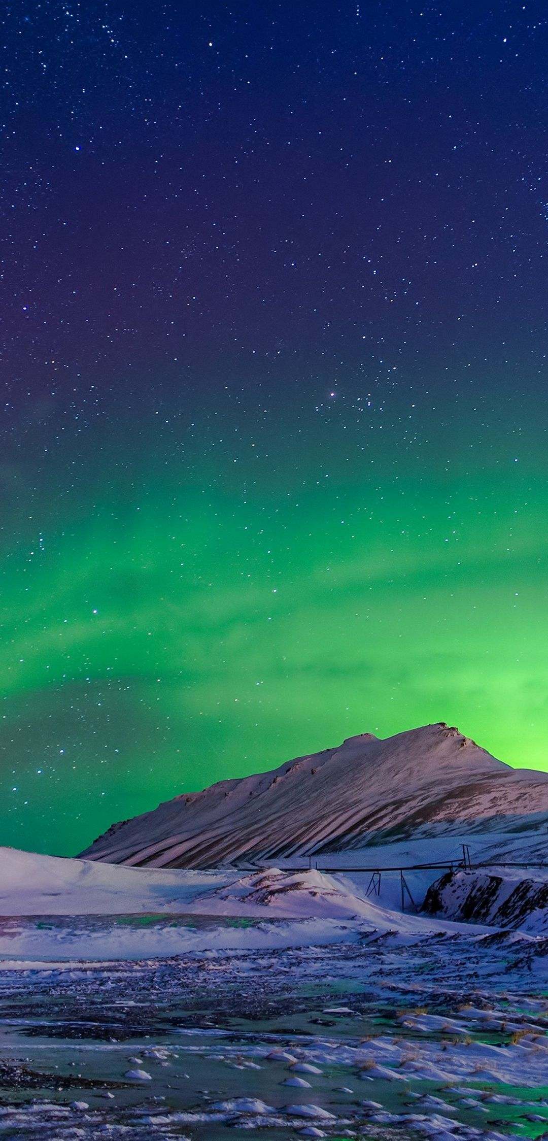 Aurora Borealis Winter Wallpaper - [1080x2248]