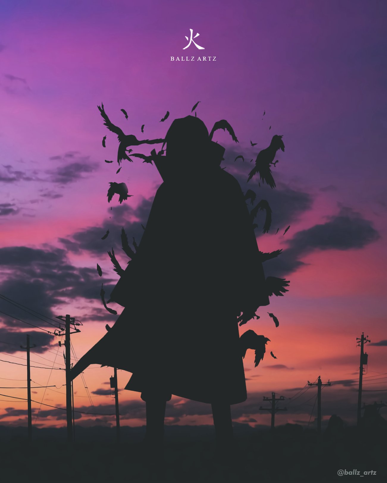火 Ballz Artz no Twitter: Purpose #naruto #uchiha #itachi #anime #aesthetic #silhouette #manga