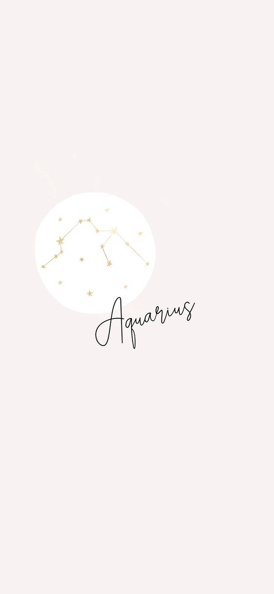 Download Aquarius Zodiac Constellation Pastel Pink Wallpaper