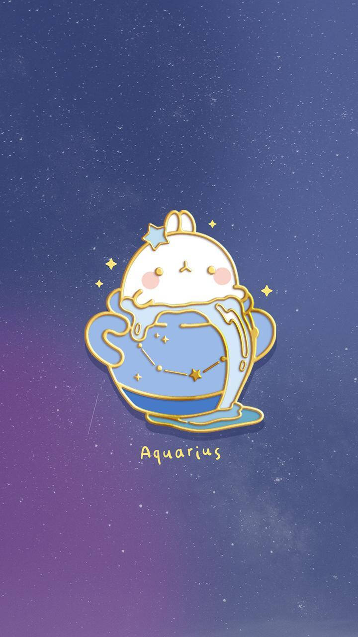Download Aquarius Zodiac Cartoon Character Wallpaper