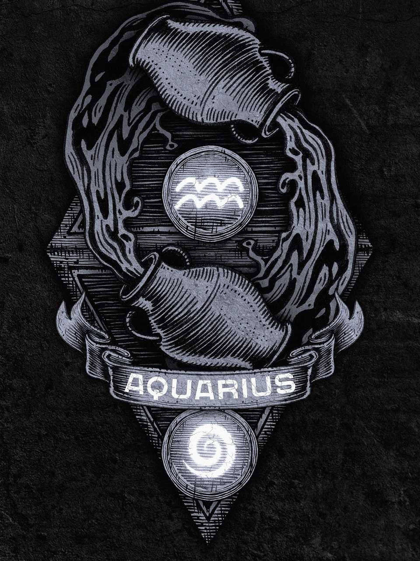 Download Dark Aquarius Zodiac Portrait Wallpaper
