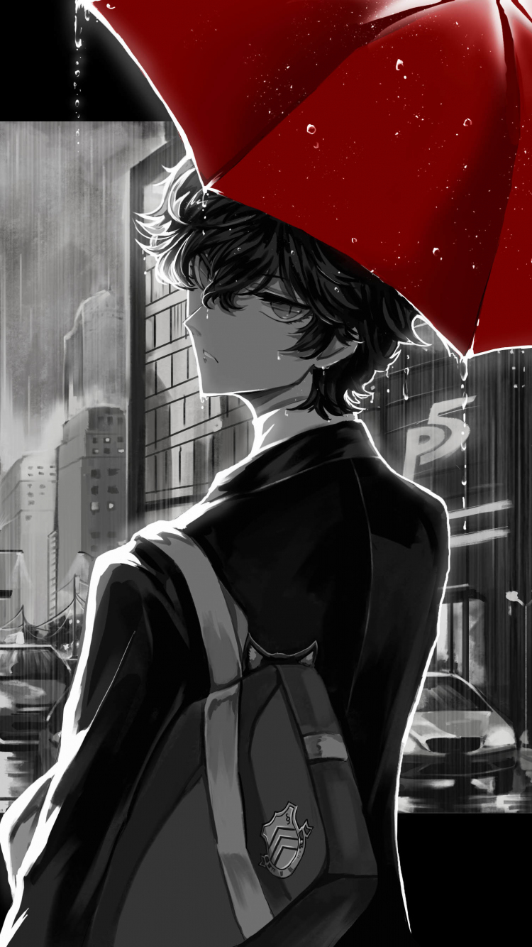Download wallpaper 750x1334 persona 5, video game, akira kurusu, iphone 7, iphone 8, 750x1334 HD background, 6899