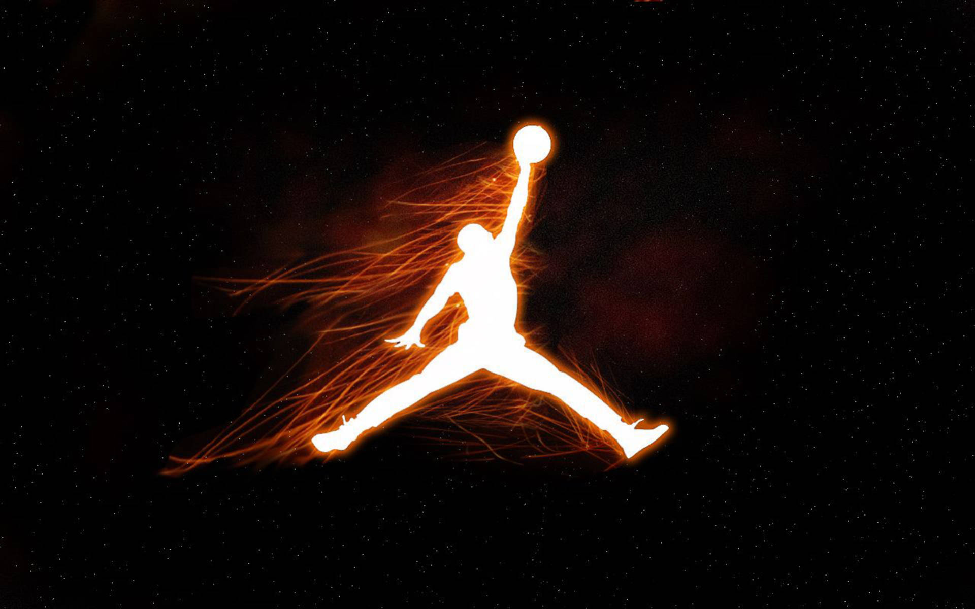 Download Neon Orange Air Jordan Logo Wallpaper