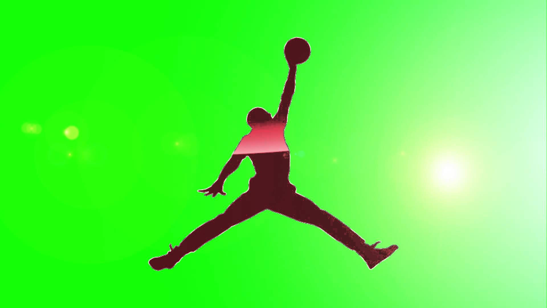 Download Jordan Logo Neon Green Color Wallpaper