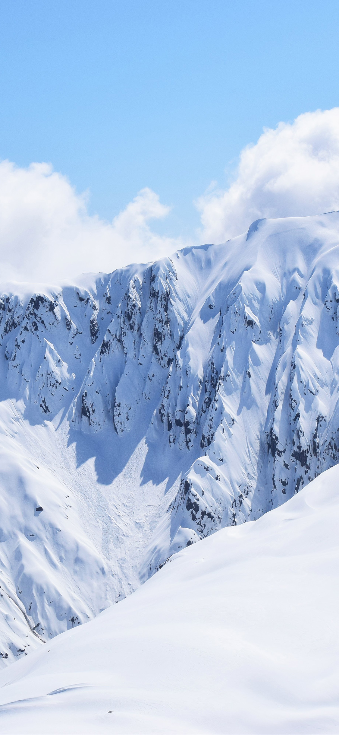 Nature Snow Winter Mountain Wallpaper