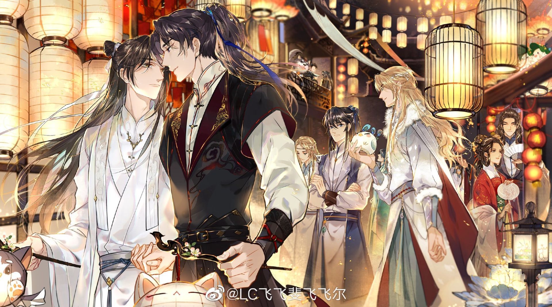 the husky and his white cat shizun wallpaper. Gato branco, Anime, Personagens de anime