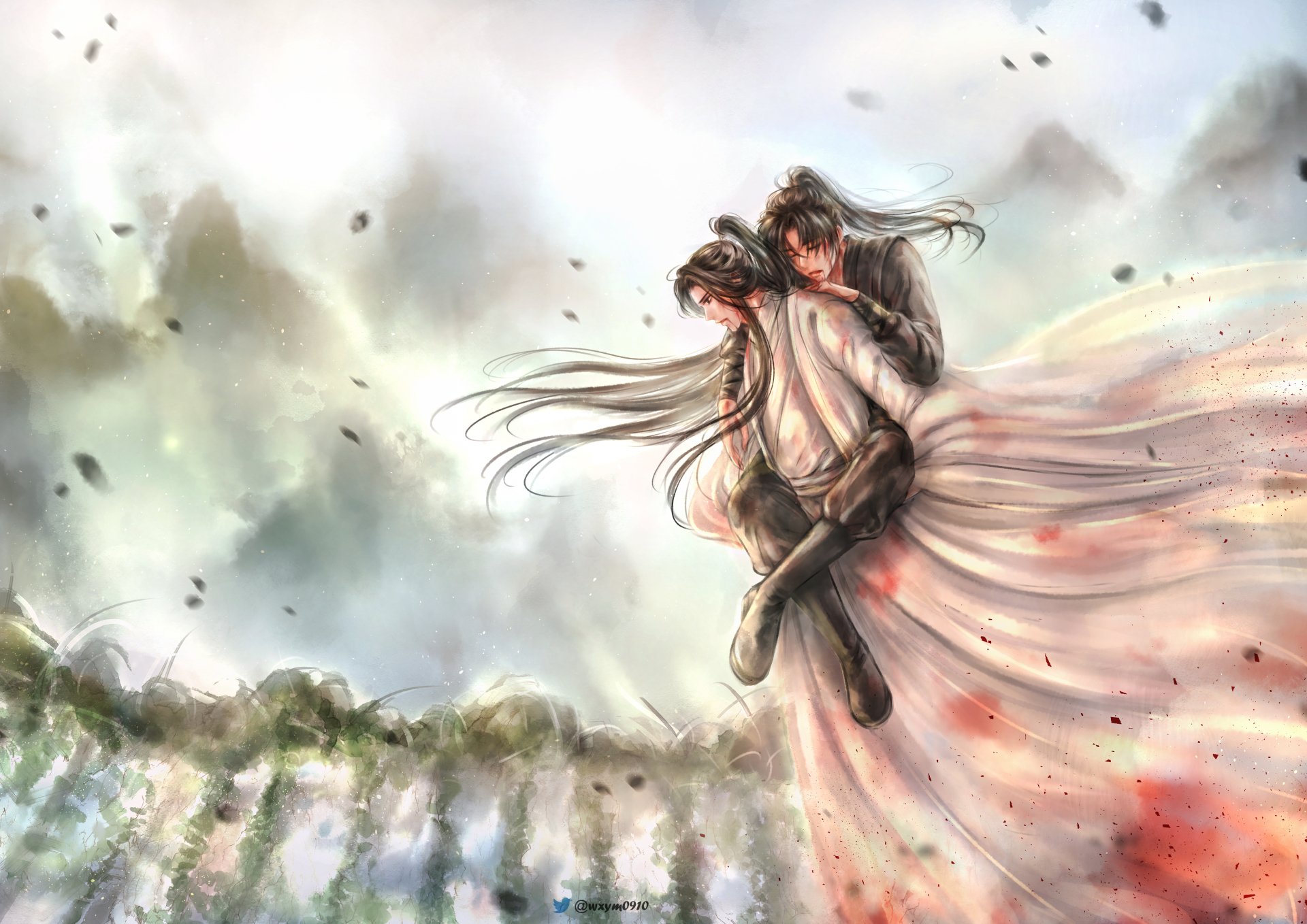 The Husky and His White Cat Shizun 4k Ultra HD Wallpaper by 九月醉