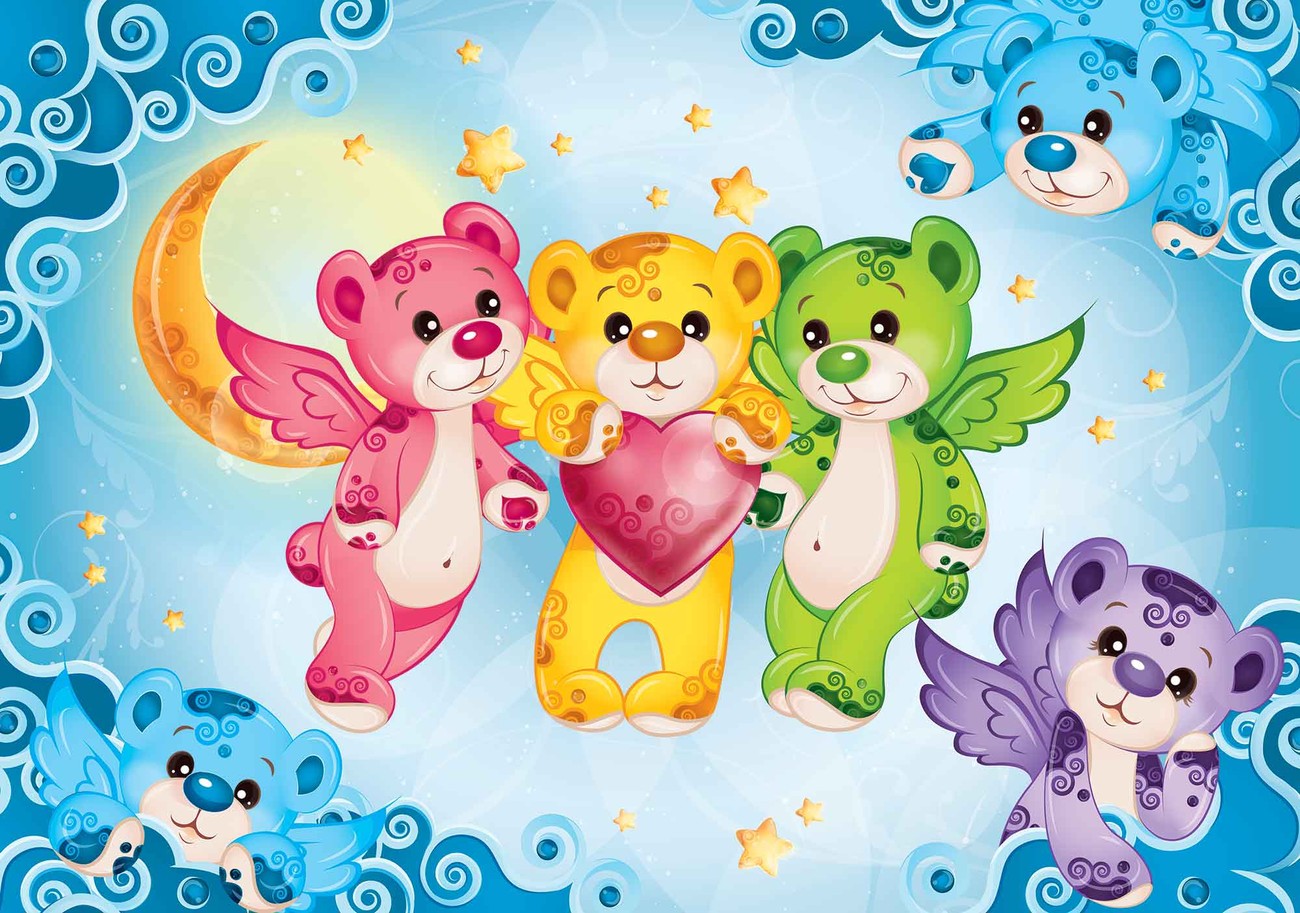 Care Bears Heart Wall Paper Mural. Buy at Abposters.com