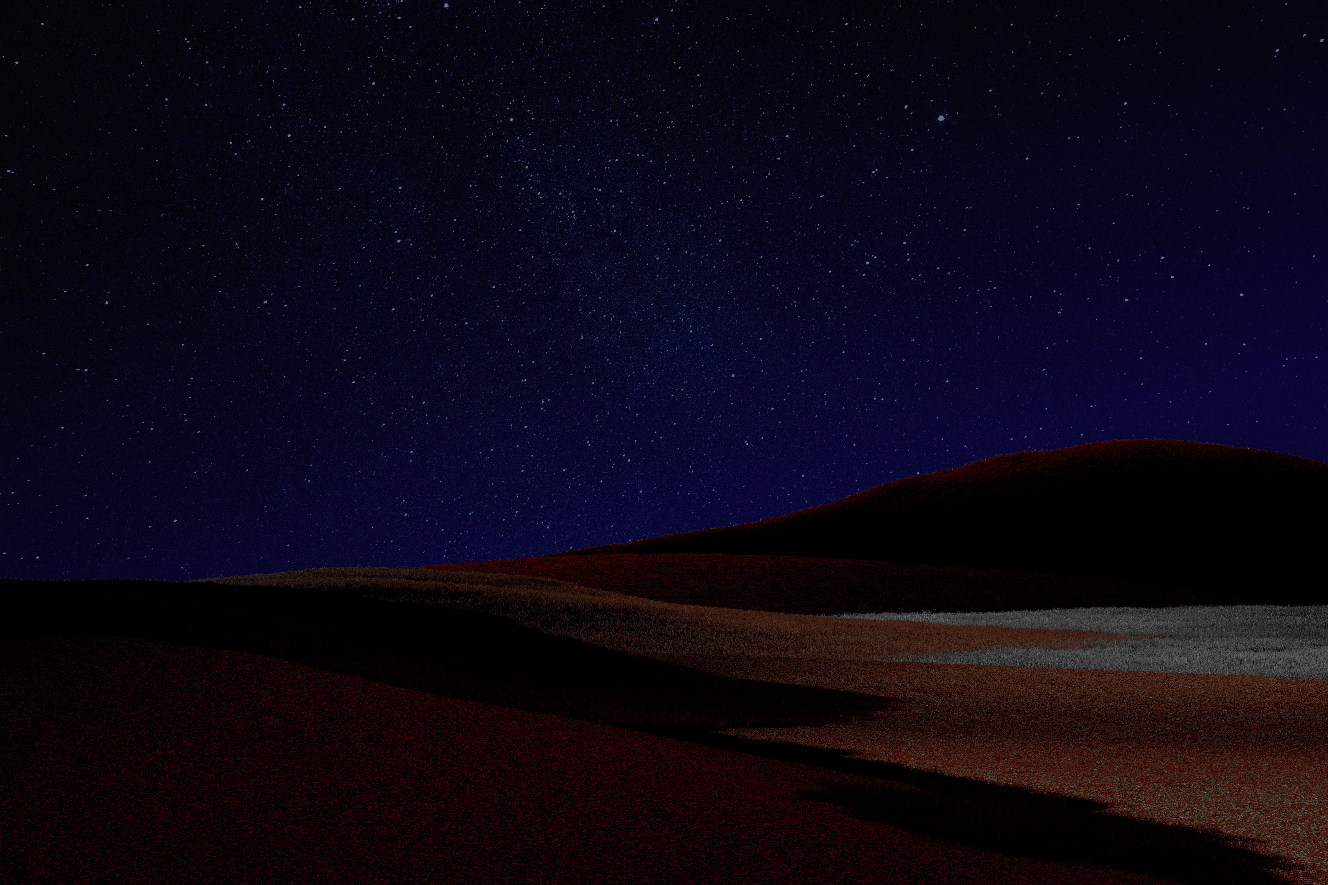 Desert Wallpaper 4K, Starry sky, Dark Sky, Night, Nature