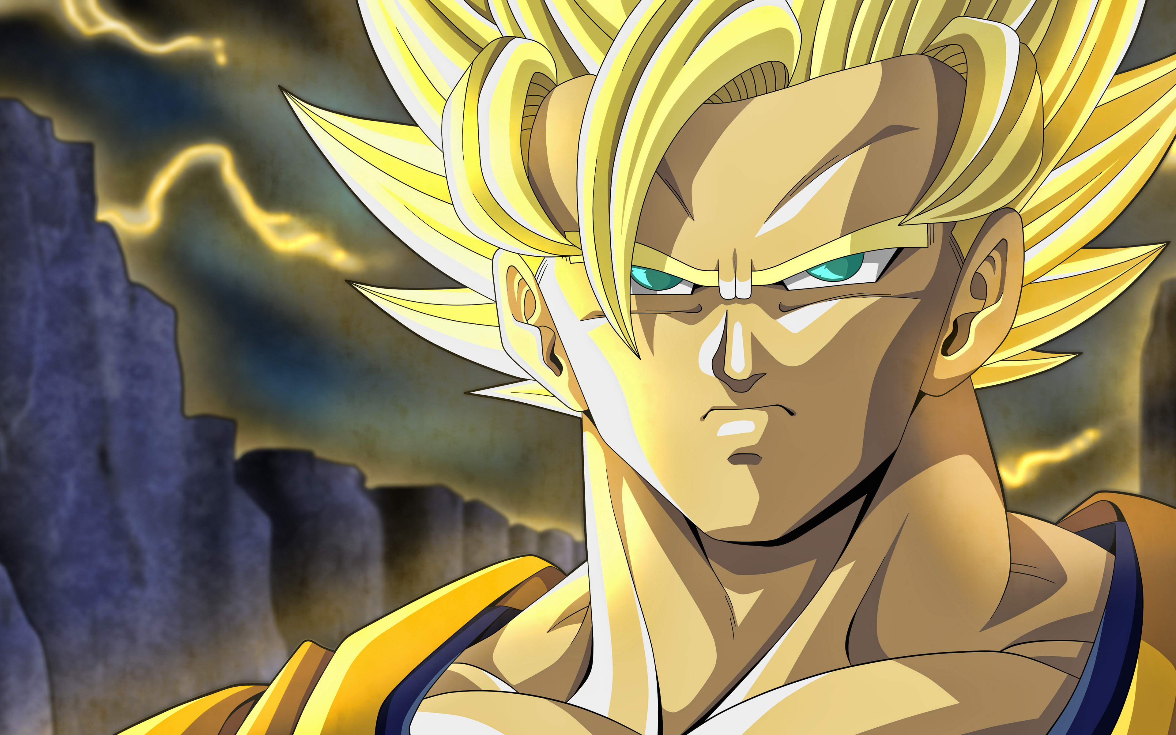 Wallpaper super saiyan, goku, anime, fan art desktop wallpaper, hd