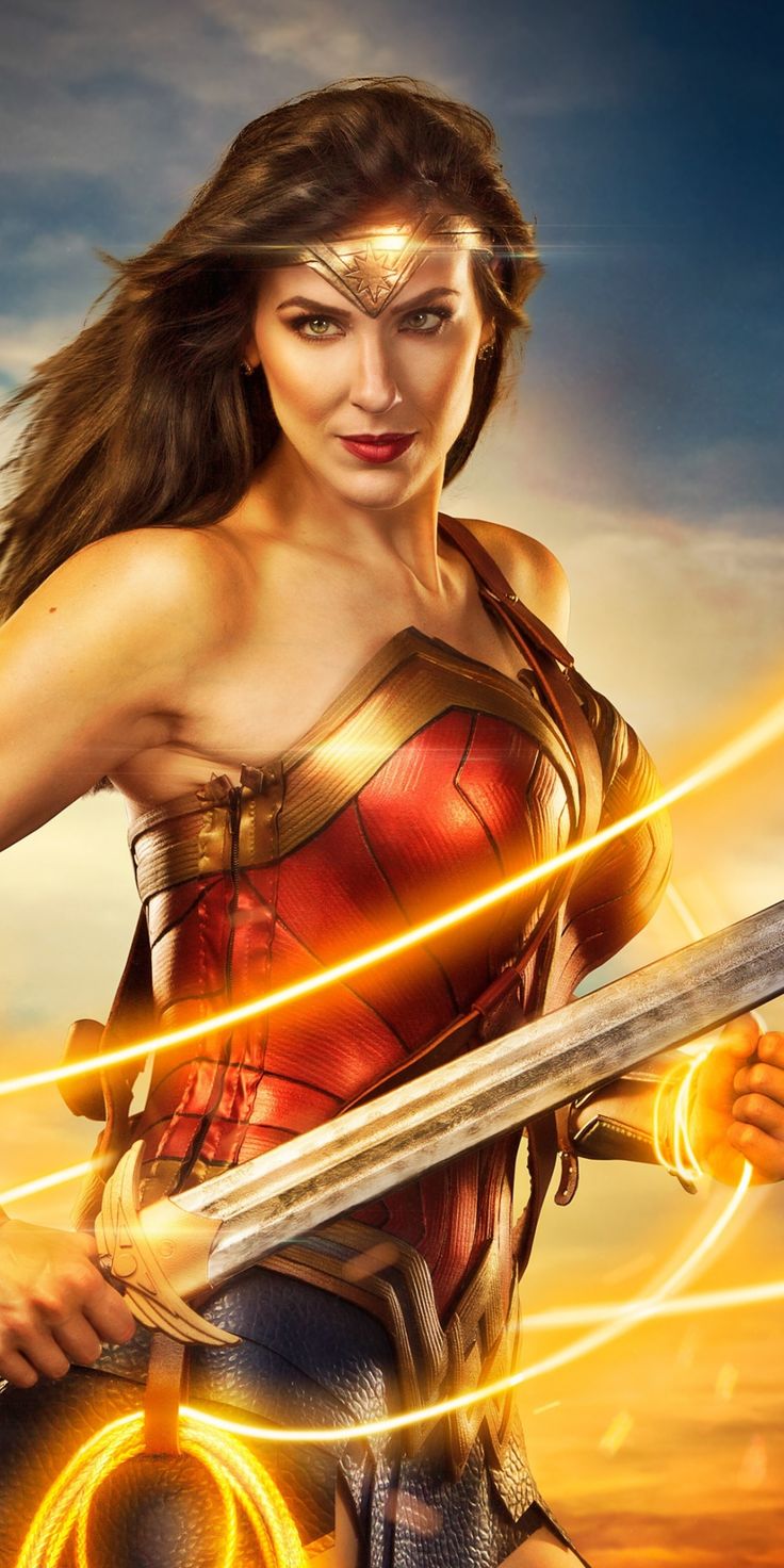 Woman model, cosplay, Wonder Woman, 1080x2160 wallpaper. Wonder woman, Wonder woman art, Female models
