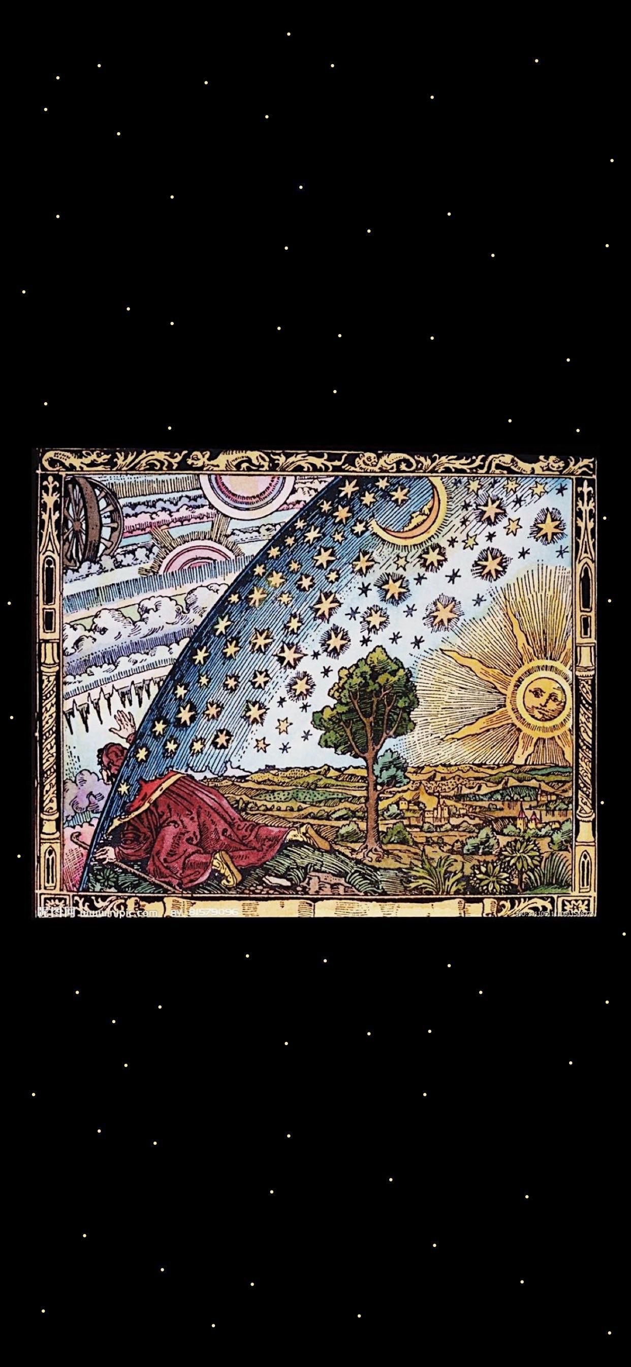 Flammarion Engraving wallpaper I made for my phone background