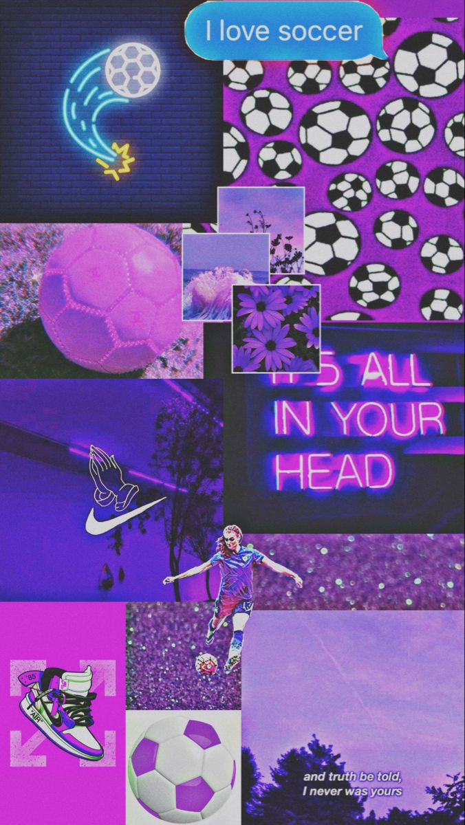 Purple soccer aesthetic. Soccer, Purple, Love