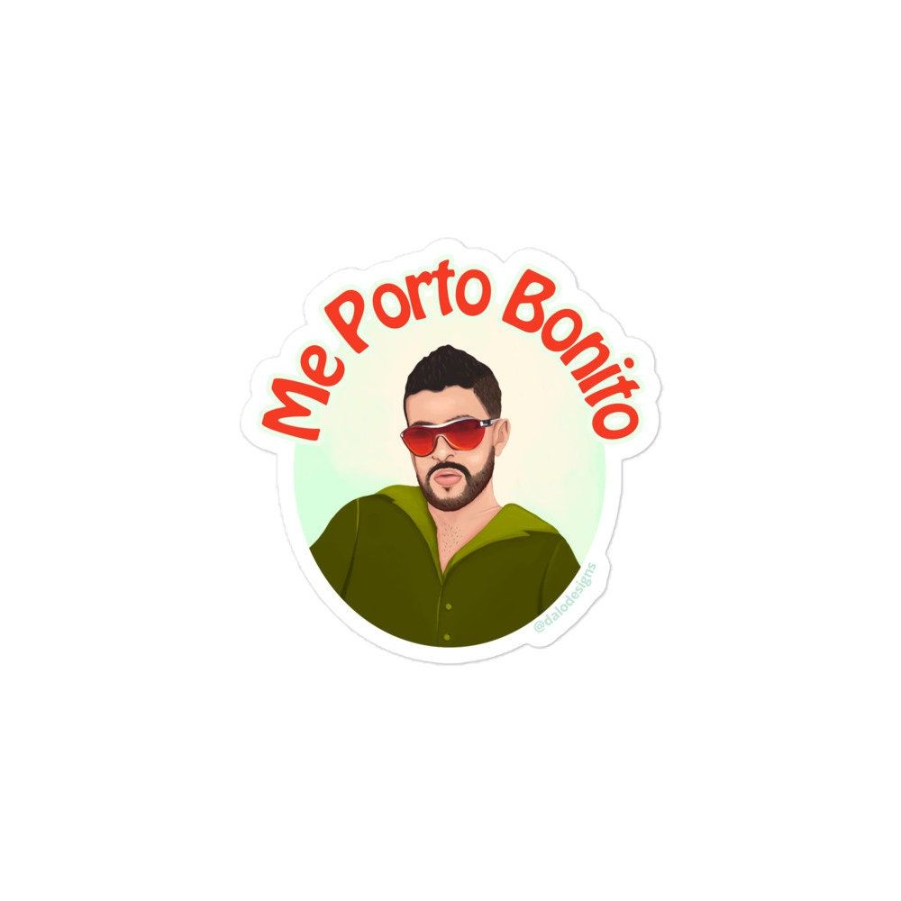 Bad Bunny Bubble Free Stickers Yo Me Porto Bonito Un Verano In 2022. Bunny, Free Stickers, Stickers
