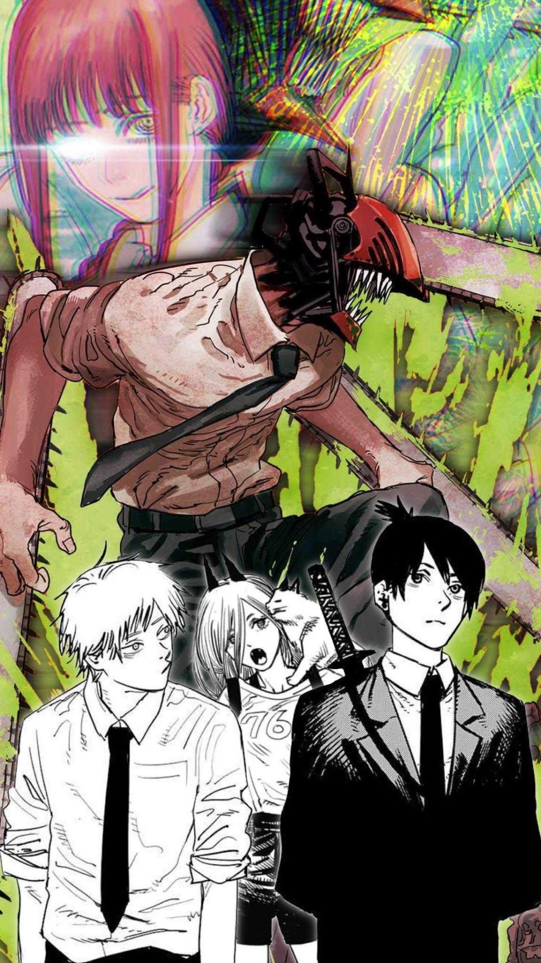 Chainsaw Man Characters 4K Phone iPhone Wallpaper #4641b