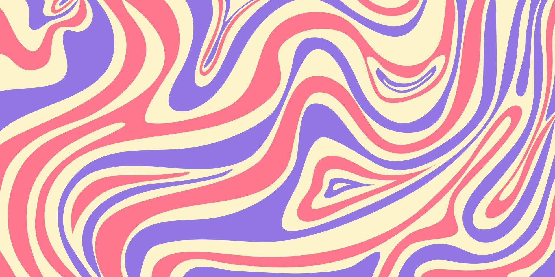 Psychedelic swirl groovy pattern. Psychedelic retro wave wallpaper. Liquid groovy background. Vector design illustration
