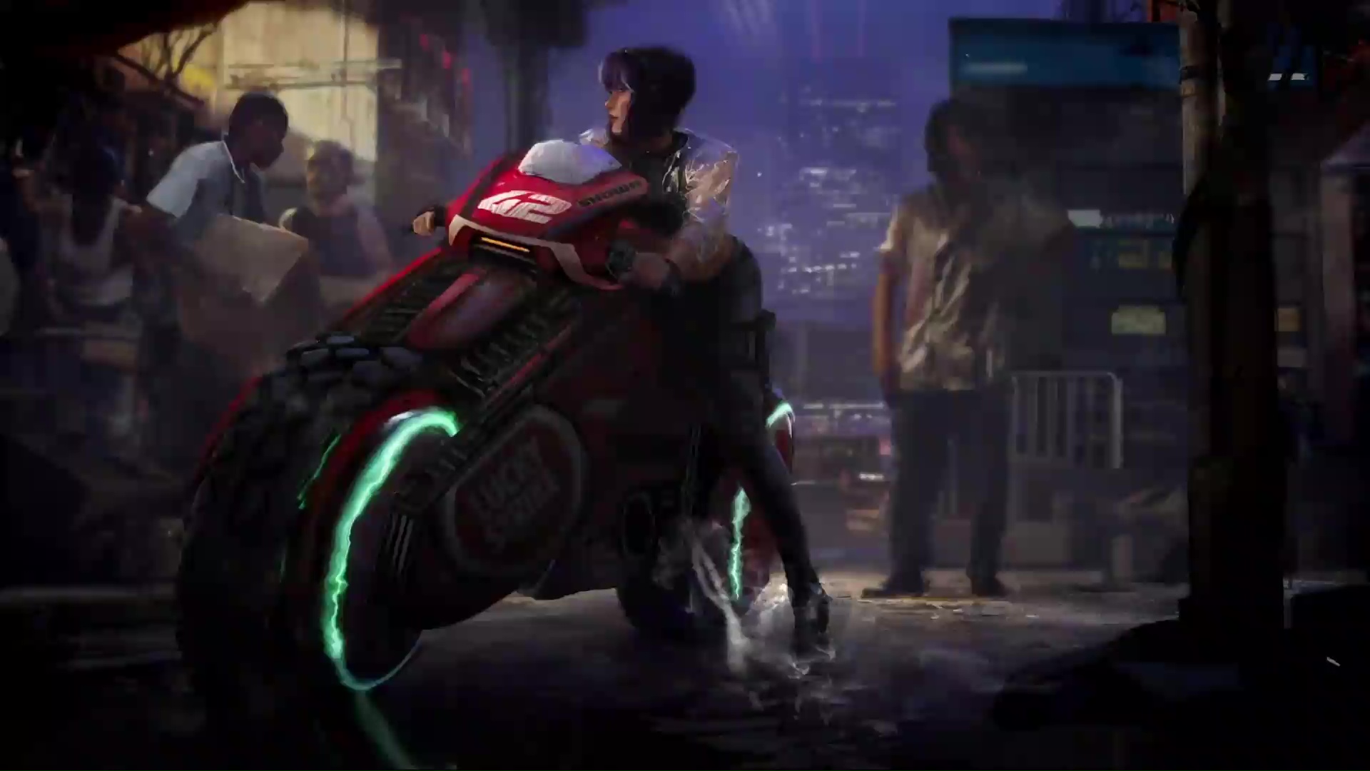 Cyberpunk Girl Futuristic Motorcycle Live Wallpaper