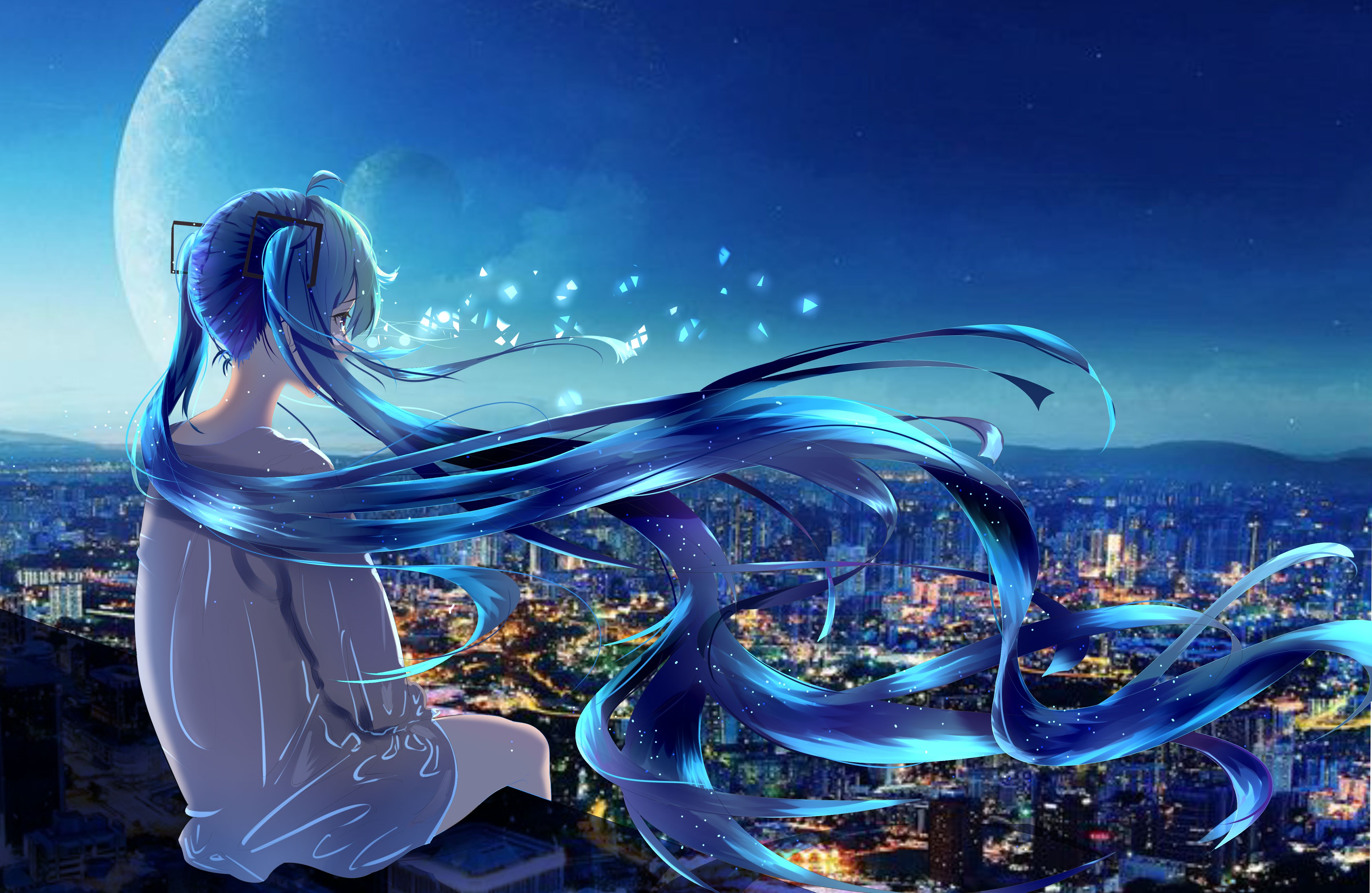Anime background wallpaper, Blue anime, Anime background